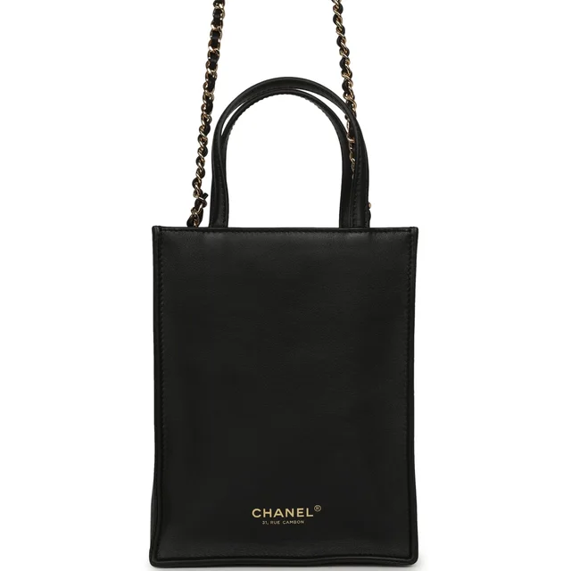 Chanel Mini "Grocery Bag" in Black Calfskin from Madison Avenue Couture, photo 2 of 2