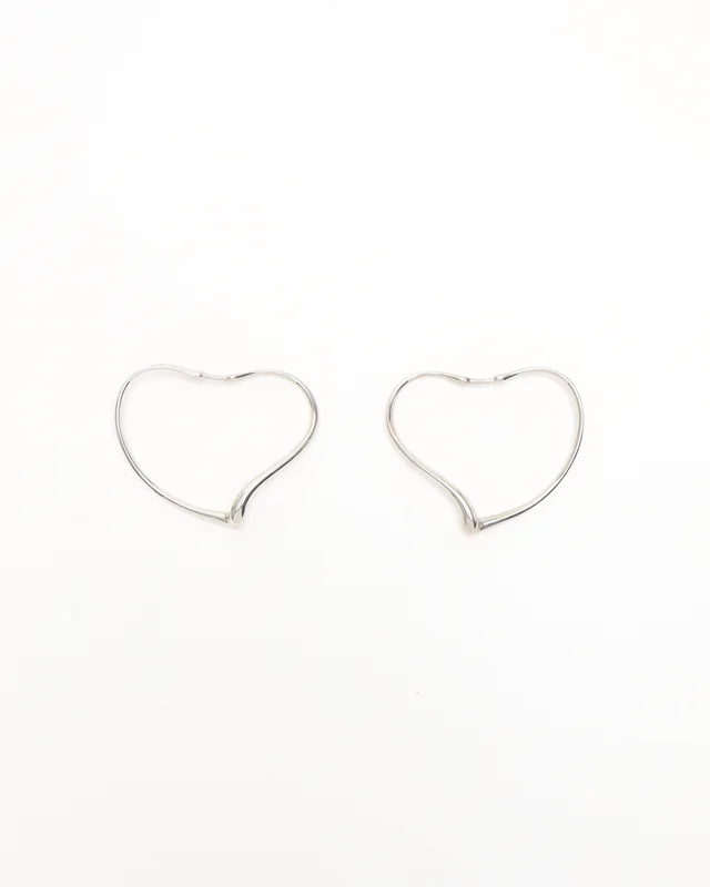 Tiffany & Co. Elsa Peretti Open Heart Hoop Earrings from A Retro Tale, photo 2 of 2