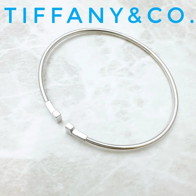 Tiffany & Co. T-wire White Gold Bracelet 16 in White from The Reluxe