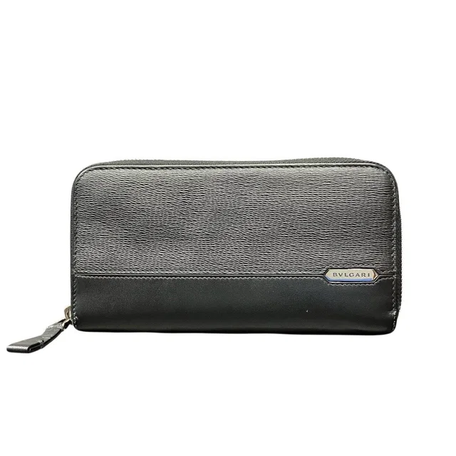 Bvlgari Leather Long Wallet in Leather from LuxUness