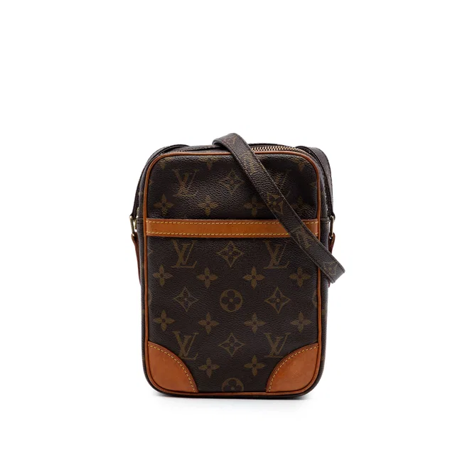 Brown Louis Vuitton Monogram Danube Crossbody Bag in Brown Coated canvas from Designer Revival