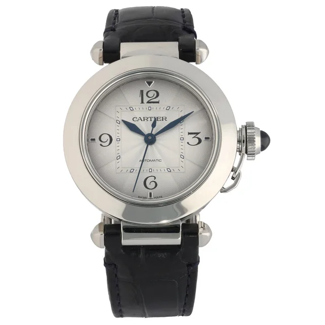 Cartier Pasha WSPA0012 35mm Stainless Steel Watch in Leather from H&T
