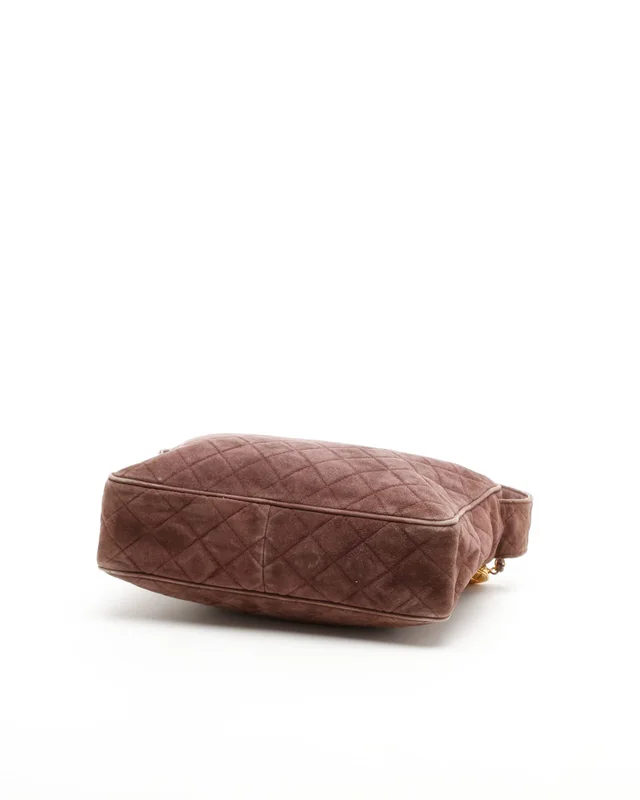 Chanel Large Quilted Suede Camera Bag in Suede from A Retro Tale, photo 4 of 13