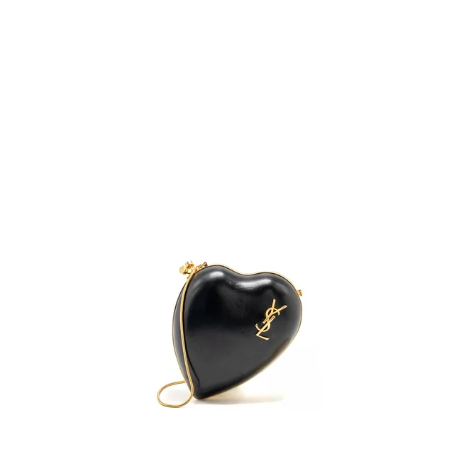 Saint Laurent Boite Love Clutch in Black Leather from EMIER