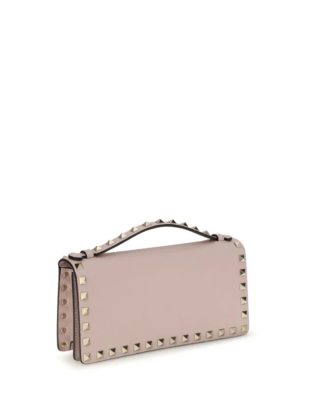 Valentino Garavani Rockstud Wallet — Pink Calf Leather & Purses in Pink Calfskin from HEWI