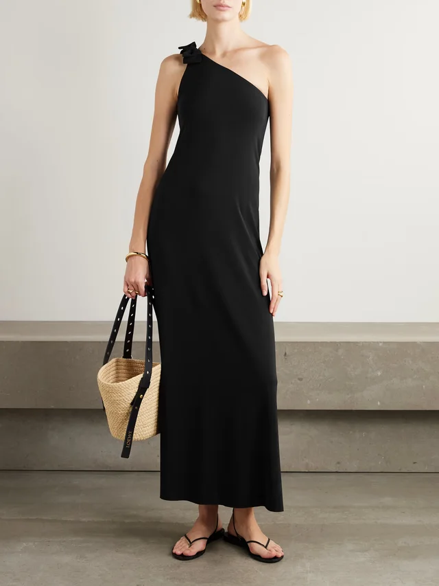ERES Miss one-shoulder bow-detailed jersey midi dress in Black, photo 2 of 2 from NET-A-PORTER (Canada)