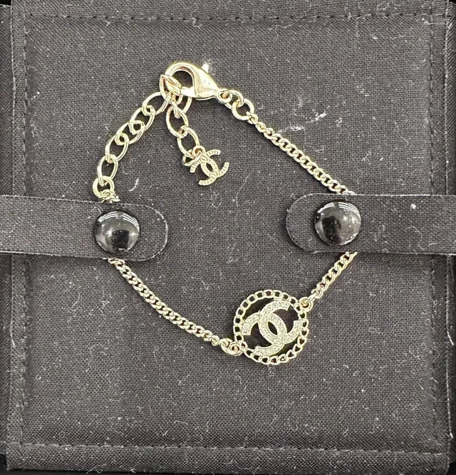 Chanel CC Diamente Gold Bracelet in Gold from Luxury Promise