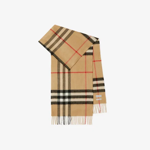 Burberry Burb H26 Scarf — Camel Wool Scarfs in Brown Wool from HEWI
