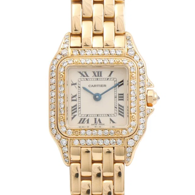Cartier Panthère SM 23mm WF307B9 Quartz Ivory in White from VINTAGE QOO TOKYO
