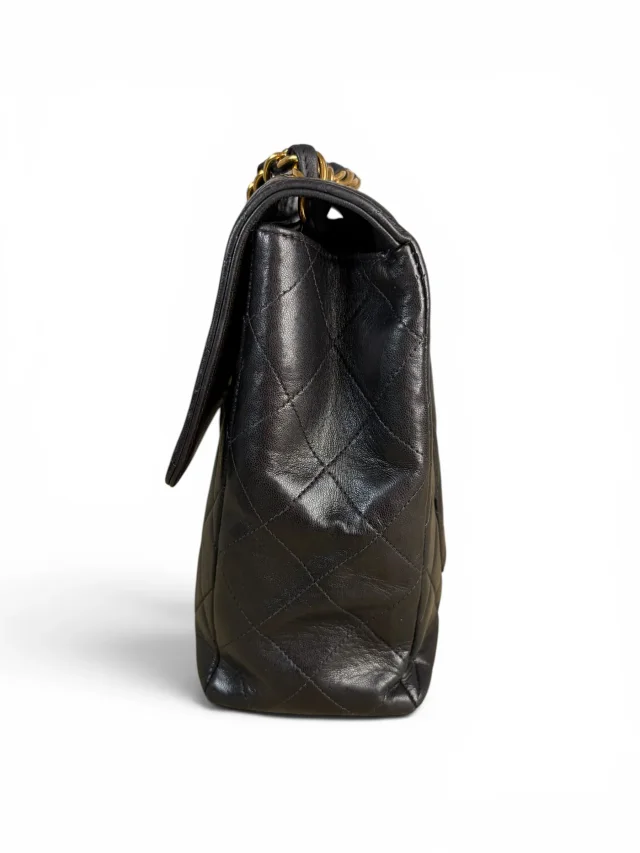Chanel Vintage Black Lambskin Jumbo Classic in Black Lambskin from Season 2 Consign, photo 4 of 10