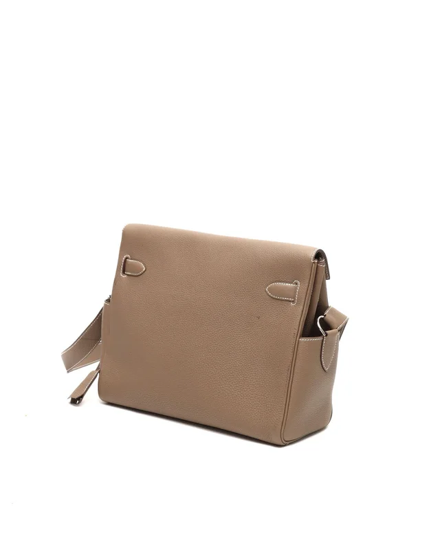 Hermès Etoupe Kelly Messenger GM Togo Bag in Taupe Togo leather from A Retro Tale, photo 3 of 10