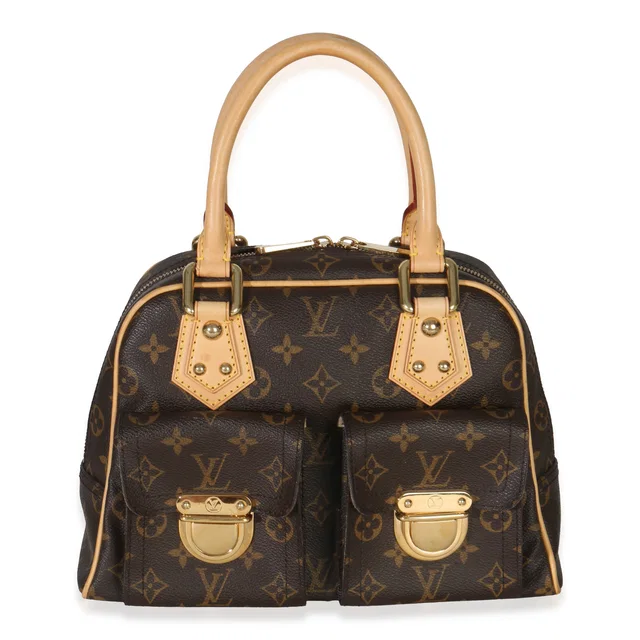 Louis Vuitton Monogram Canvas Manhattan Pm Brown Handbag in Brown Coated canvas from HEWI
