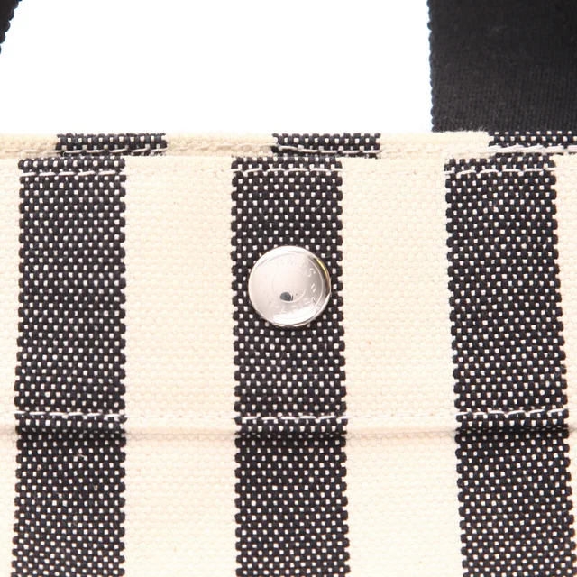 Hermès handbag in beige and black canvas in Black Canvas from Collector Square, photo 3 of 4