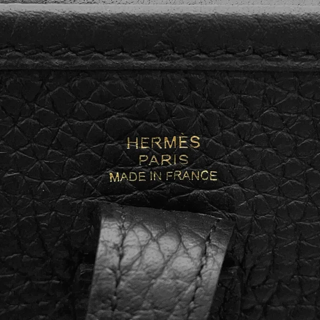 Hermès Evelyne Amazon Long Black Taurillon Clemence Size TPM in Black Clemence leather from GALLERY RARE, photo 5 of 6