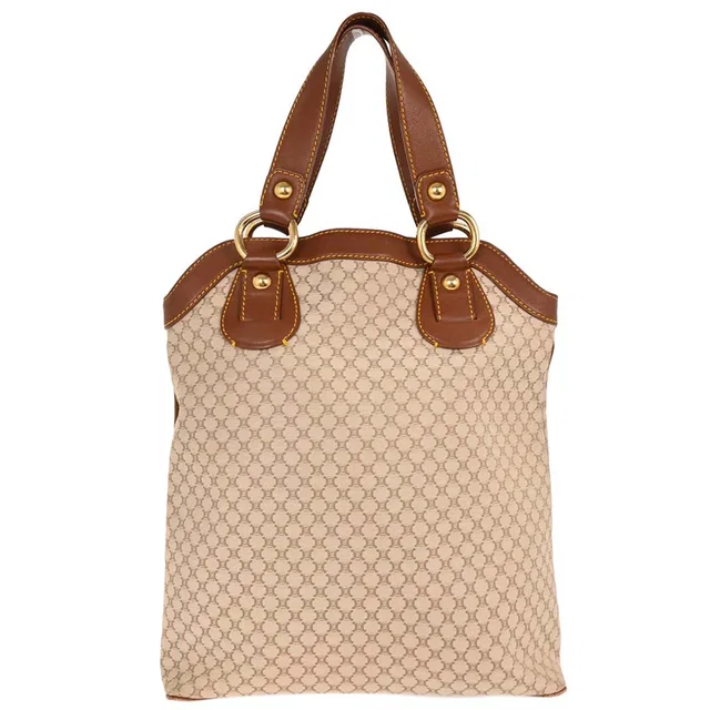 Celine White Canvas Macadam Tote Handbag in White Canvas from AMORE Vintage Tokyo