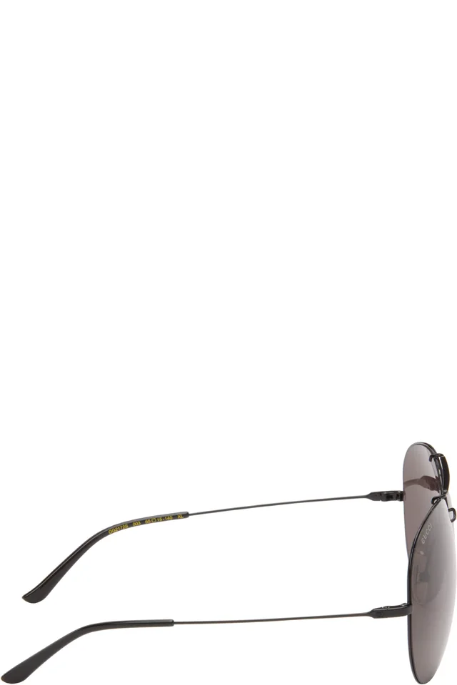 Gucci Black Sign Sunglasses, photo 2 of 4 from SSENSE