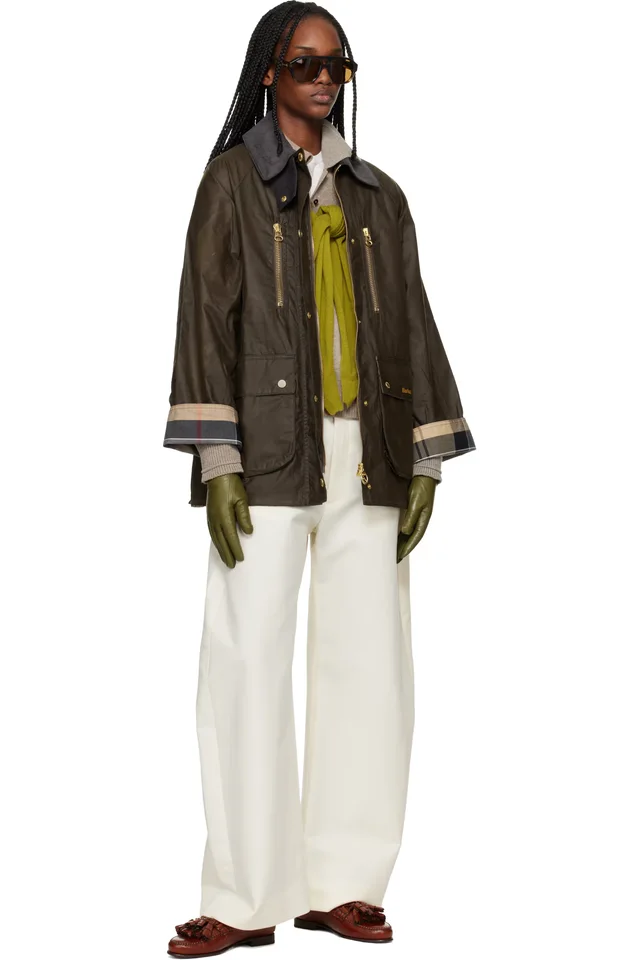 Barbour Khaki Argill Waxed Jacket, photo 4 of 4 from SSENSE