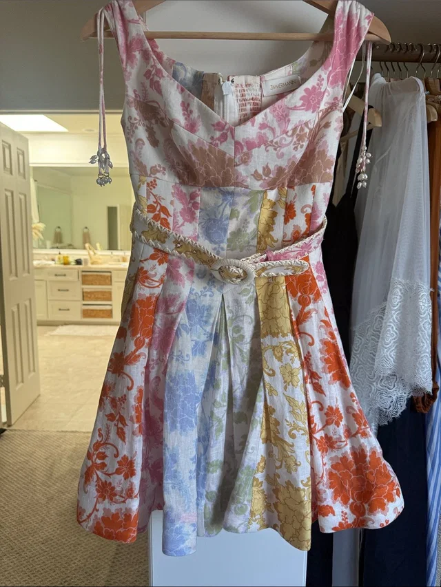 Zimmermann dresses in white|pink from Poshmark
