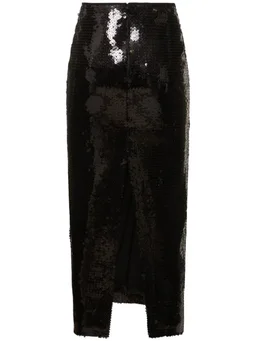 David Koma Pencil Skirt with Sequin Details in 90% Polyester, 10% Polyamide, photo 5 of 5 from LUISAVIAROMA
