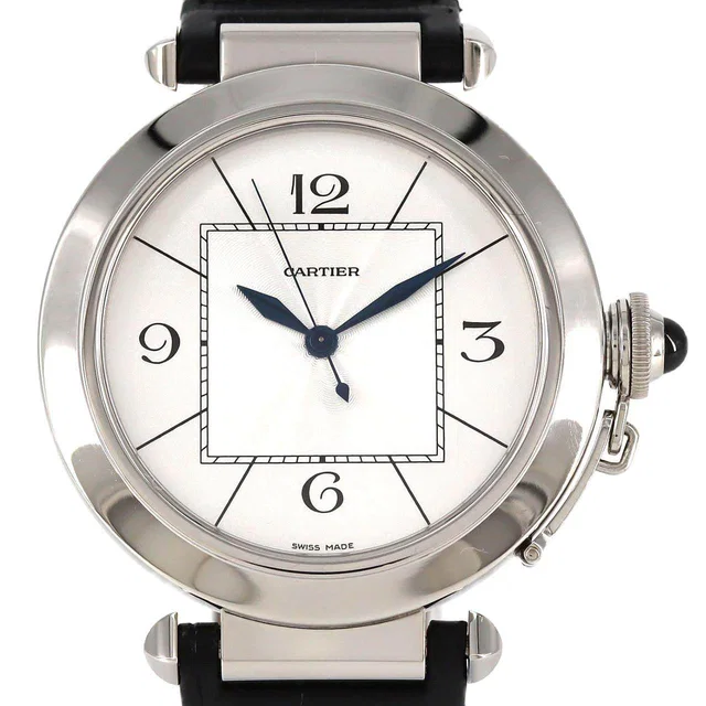Cartier Pasha 42 Palladium Limited Watch in Crocodile from LuxUness