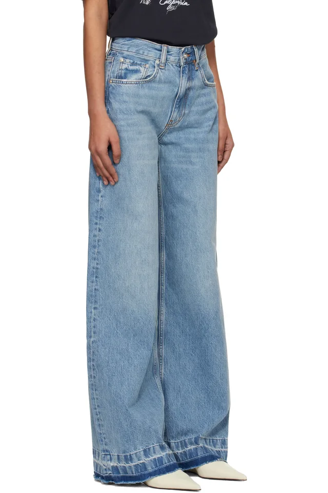 ANINE BING Blue Lewis Jeans, photo 2 of 4 from SSENSE