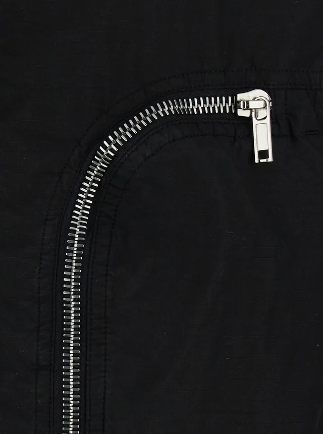 Drkshdw Black Bomber Jacket with bomber collar and zip pockets on the front in cotton for men in Black 100% Cotton, photo 6 of 6 from Gaudenzi Boutique