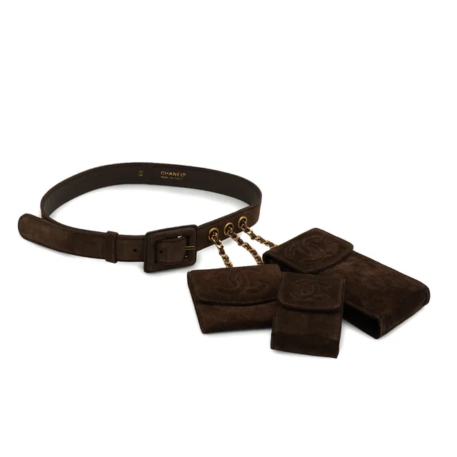 Chanel Vintage Belt in Brown Suede from Luxury Promise