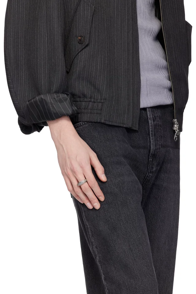 Emanuele Bicocchi Flourish Band Ring, photo 2 of 2 from SSENSE