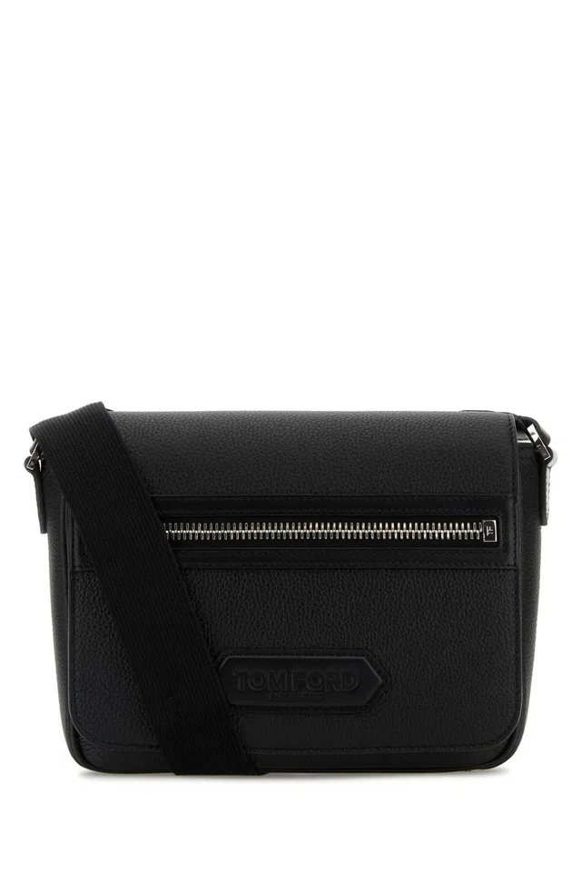 Tom Ford Grain Crossbody Bag — Black in Black Calfskin from HEWI