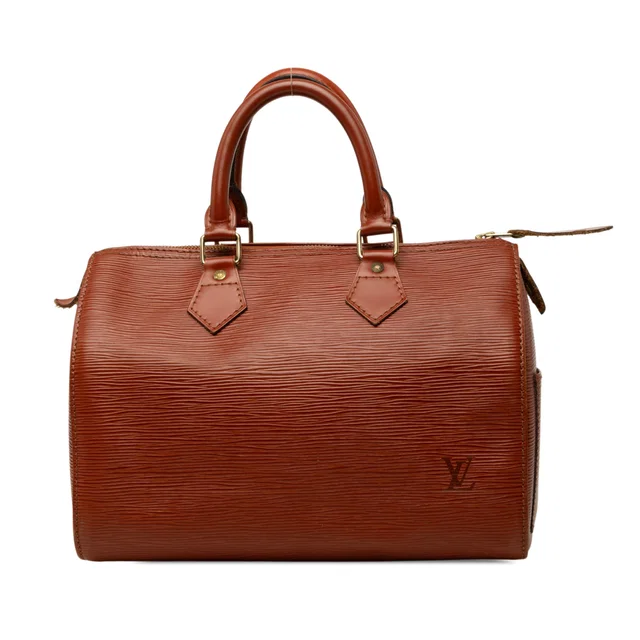 Brown Louis Vuitton Epi Speedy 25 Boston Bag in Brown Leather from Designer Revival