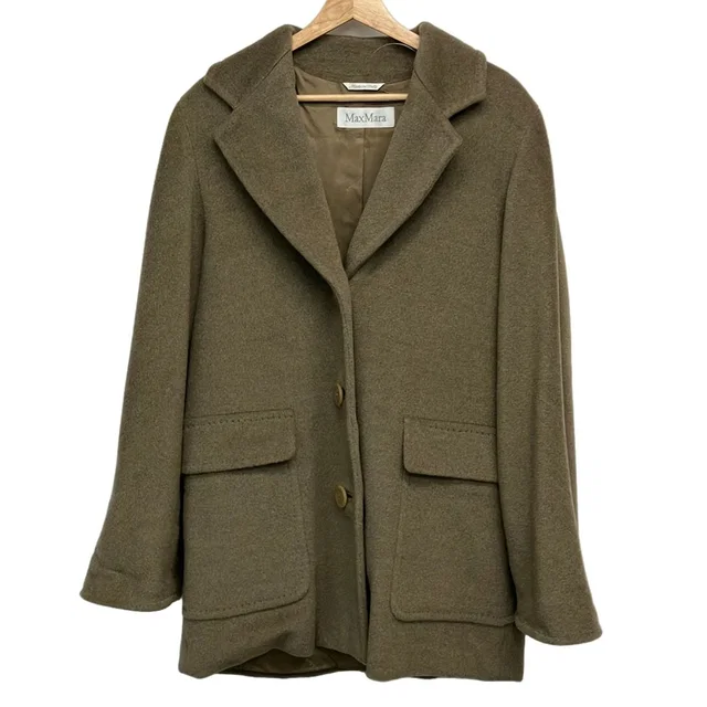 Max Mara Coat 40 M Dark Brown in Brown Cashmere from The Reluxe