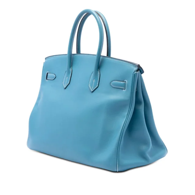 Hermès Swift Birkin Retourne 35 in blue Swift leather from Her-Age, photo 2 of 6
