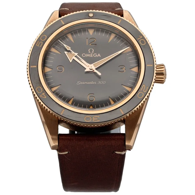 Omega Seamaster 300 234.92.41.21.10.001 41mm Gold Watch in Gold Leather from H&T