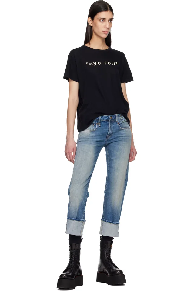 R13 Black 'Eye Roll' Boy T-shirt, photo 4 of 4 from SSENSE