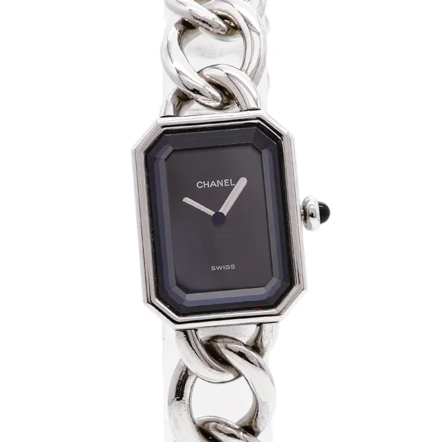 Chanel Premiere XL Black Dial Watch in Black from The Reluxe