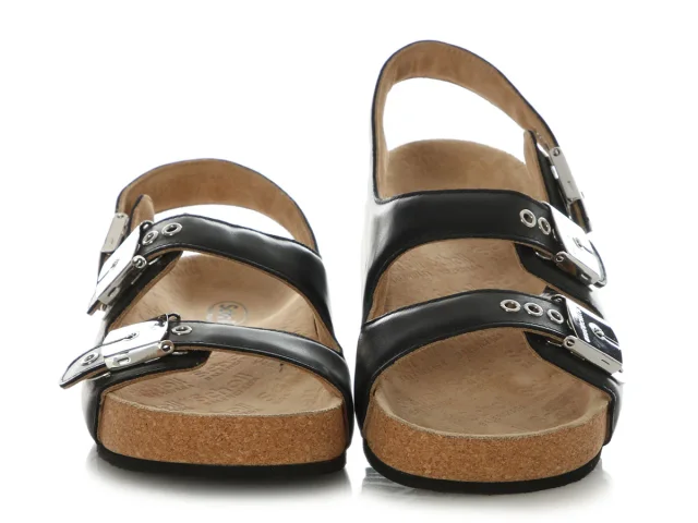 Balenciaga x Scholl Black Slingback Sandals in Black Leather from Ann's Fabulous Finds, photo 2 of 7