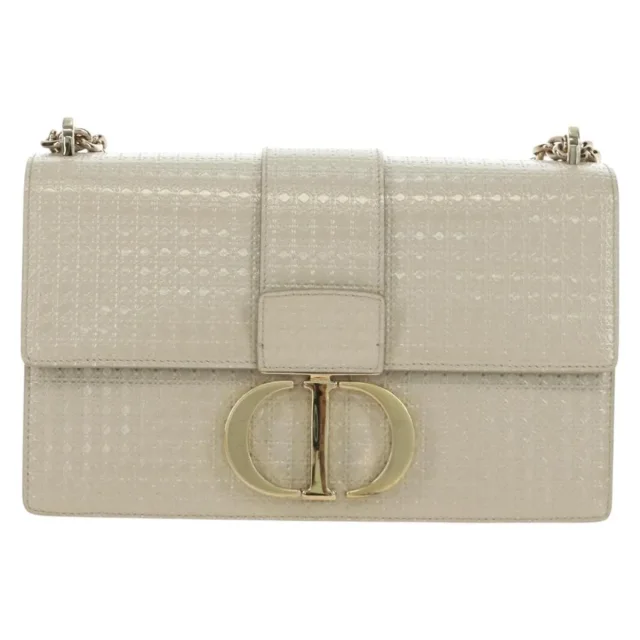 Dior 30 Montaigne Chain Flap Micro Cannage Metallic Calfskin in Calfskin from Her-Age, photo 18 of 48