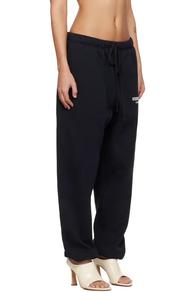 Fear of God ESSENTIALS Black Classic Sweatpants, photo 2 of 4 from SSENSE