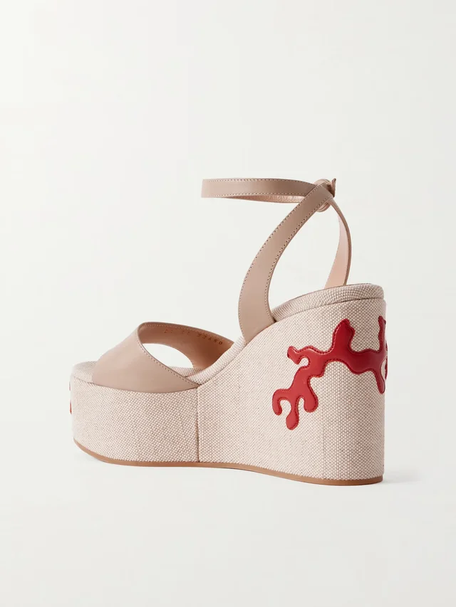 GIANVITO ROSSI 60 leather platform sandals in Beige, photo 2 of 2 from NET-A-PORTER (Canada)