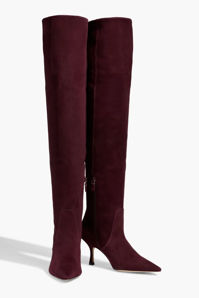 Stuart Weitzman Naomi 75 Suede Over-the-Knee Boots, photo 2 of 4 from THE OUTNET
