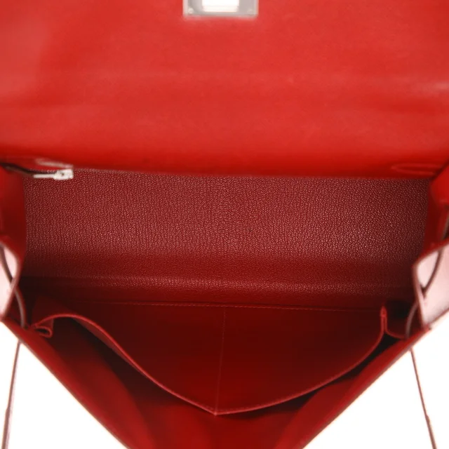 Hermès Kelly 32 cm handbag in Red Leather from Collector Square, photo 5 of 6