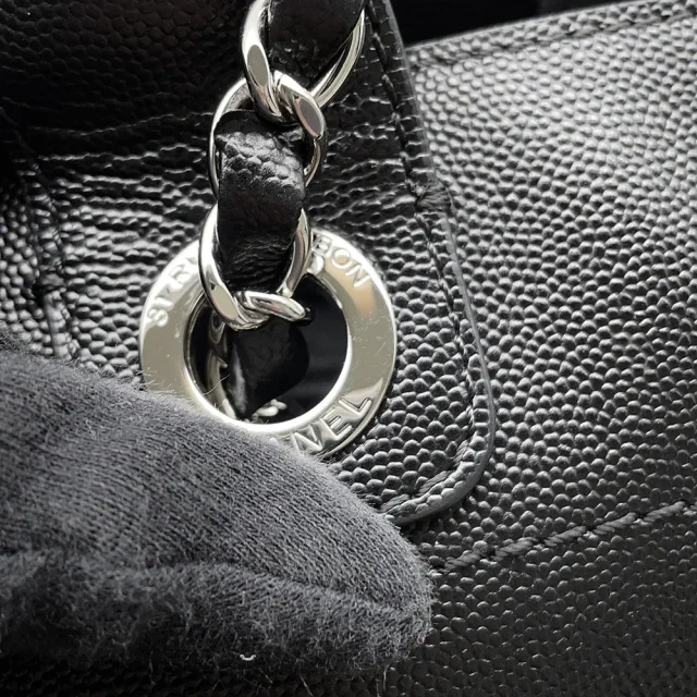 Chanel Deauville Studded 2WAY Chain Tote BlackA57069 Caviar Leather in Caviar leather from GALLERY RARE, photo 14 of 17
