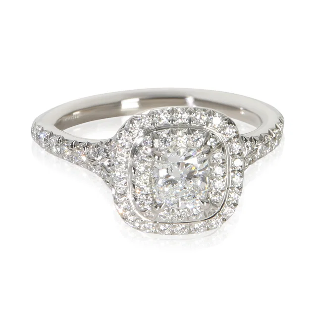 Tiffany & Co. 0.45 Ct Cushion Diamond Soleste Engagement Ring 950 from HEWI