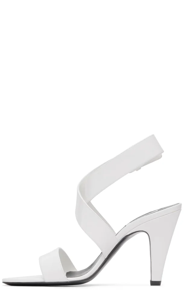 ALAÏA White Cone Heeled Sandals, photo 3 of 4 from SSENSE
