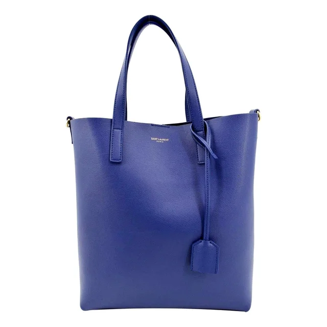 Saint Laurent Toy Supple Leather Shopping Tote Bag Purple in Purple Leather from Dallas Designer Handbags