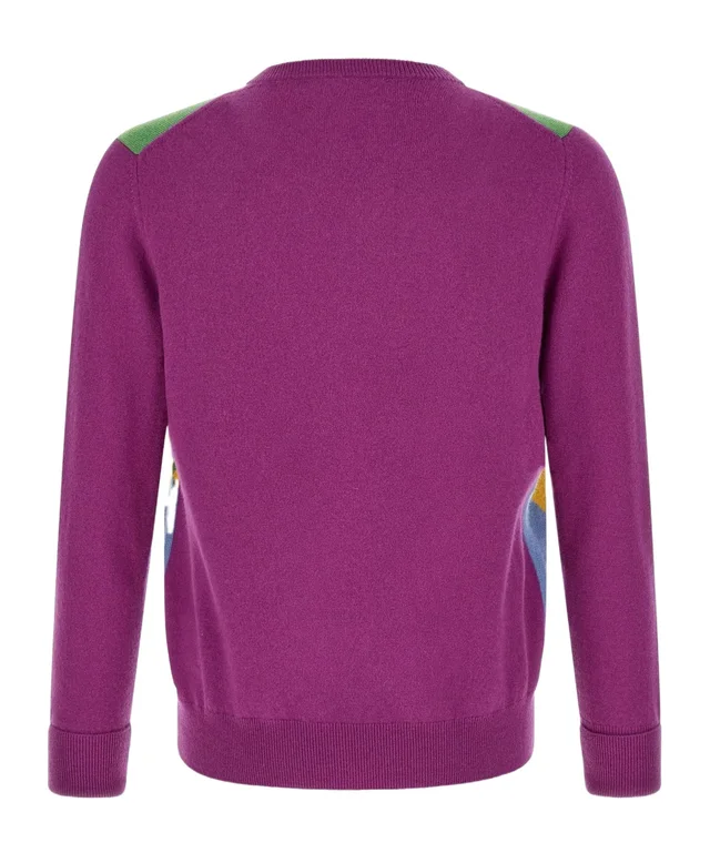 Ballantyne Diamond Intarsia V-Neck Knitted Sweater, photo 2 of 4 from SENSER