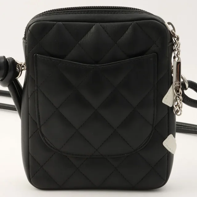 Chanel Cambon Line Mini Shoulder Bag, circa 2004, Black/White in Black Calfskin from VINTAGE QOO TOKYO, photo 2 of 11