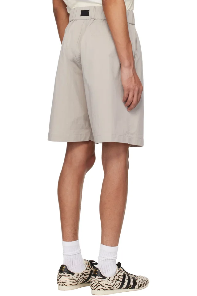 Y-3 Beige UT Wideleg Cargo Shorts, photo 3 of 4 from SSENSE
