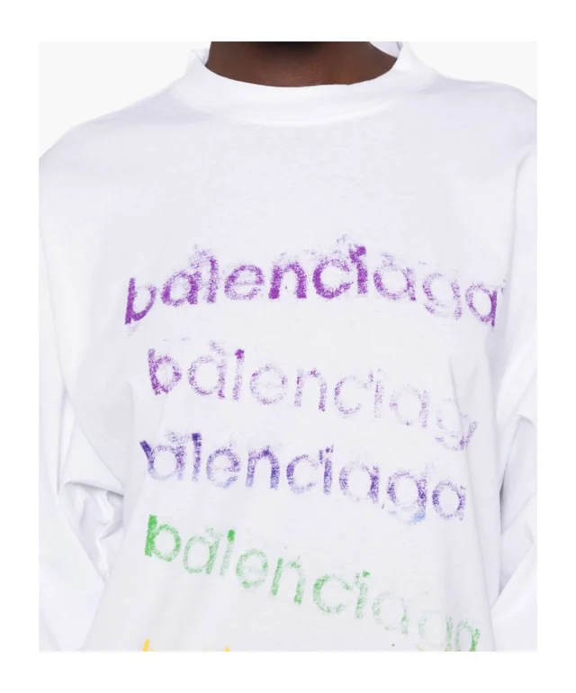 Balenciaga logo-print long-sleeve T-shirt, photo 9 of 9 from SENSER