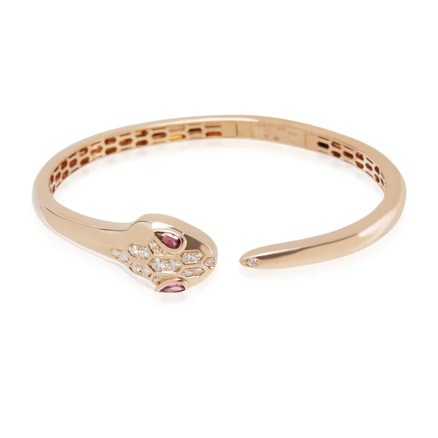 Bvlgari Rose Gold Rubelite And Diamond Serpenti Seduttori Bracelet 18k in Pink from HEWI